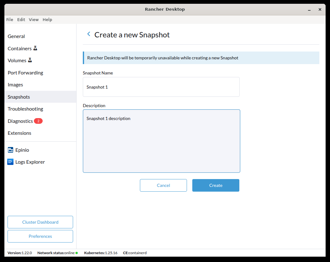 Create Snapshot_Example