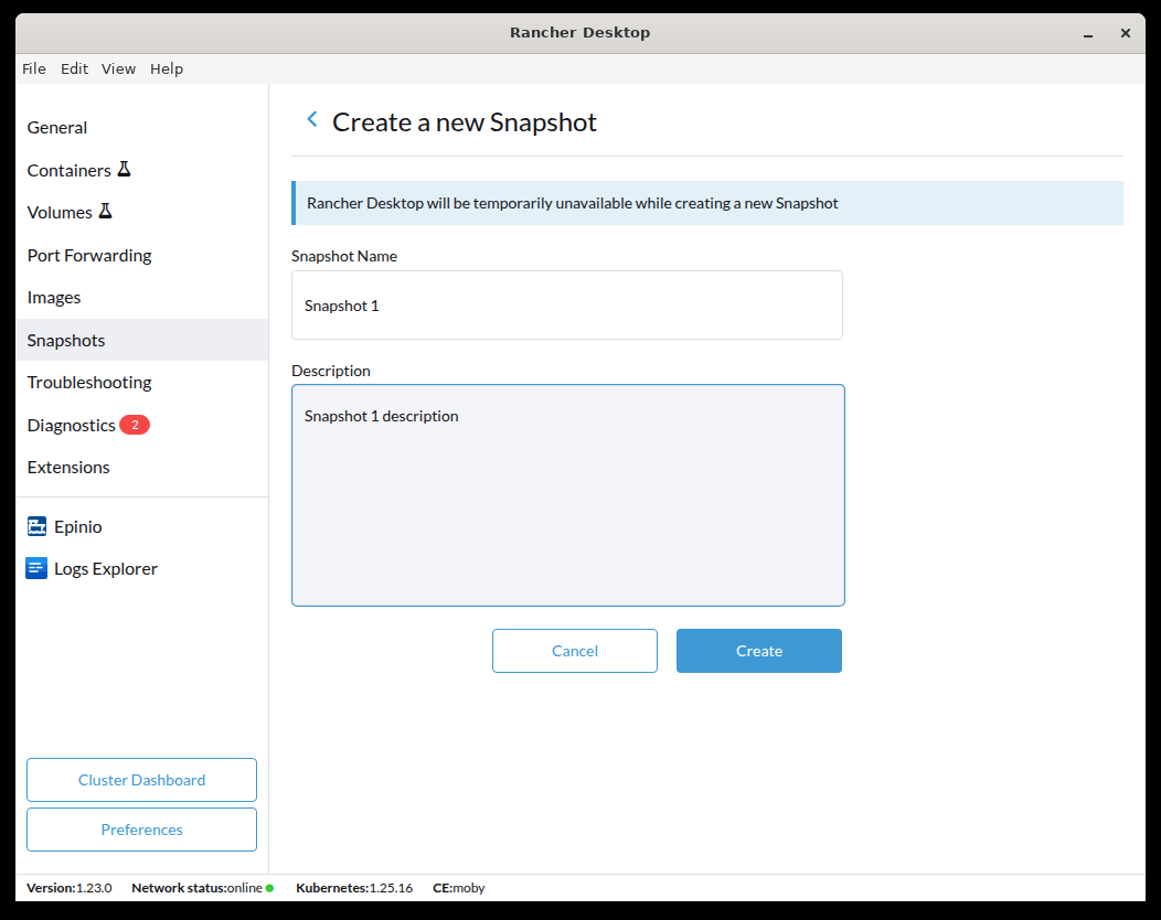 Create Snapshot_Example