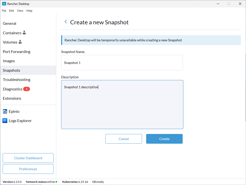 Create Snapshot_Example