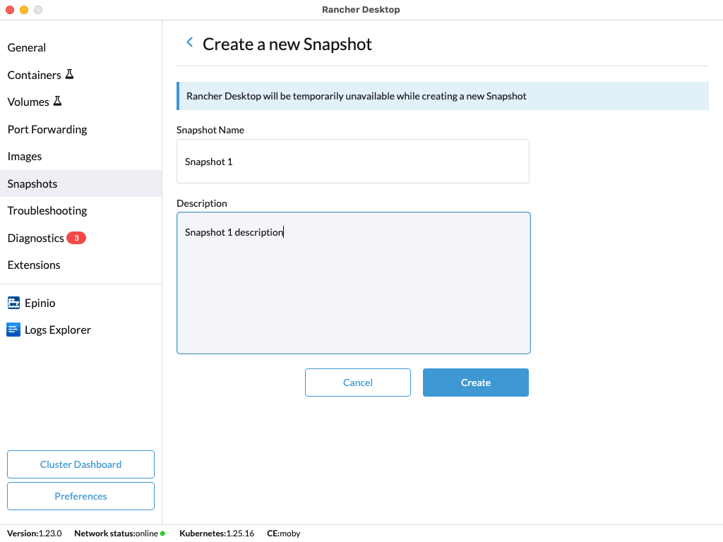 Create Snapshot_Example